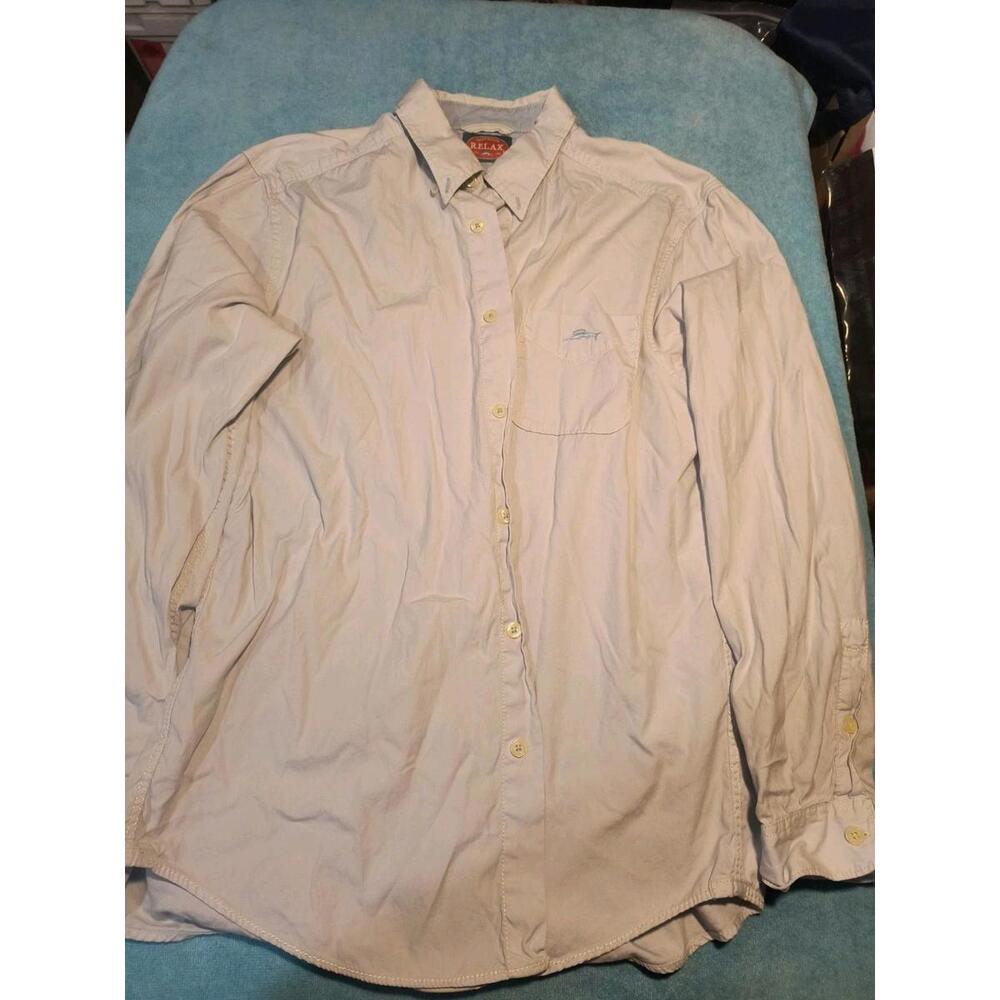Mens Tommy Bahama Relaxed Fit Size Medium Long Sleeve Shirt